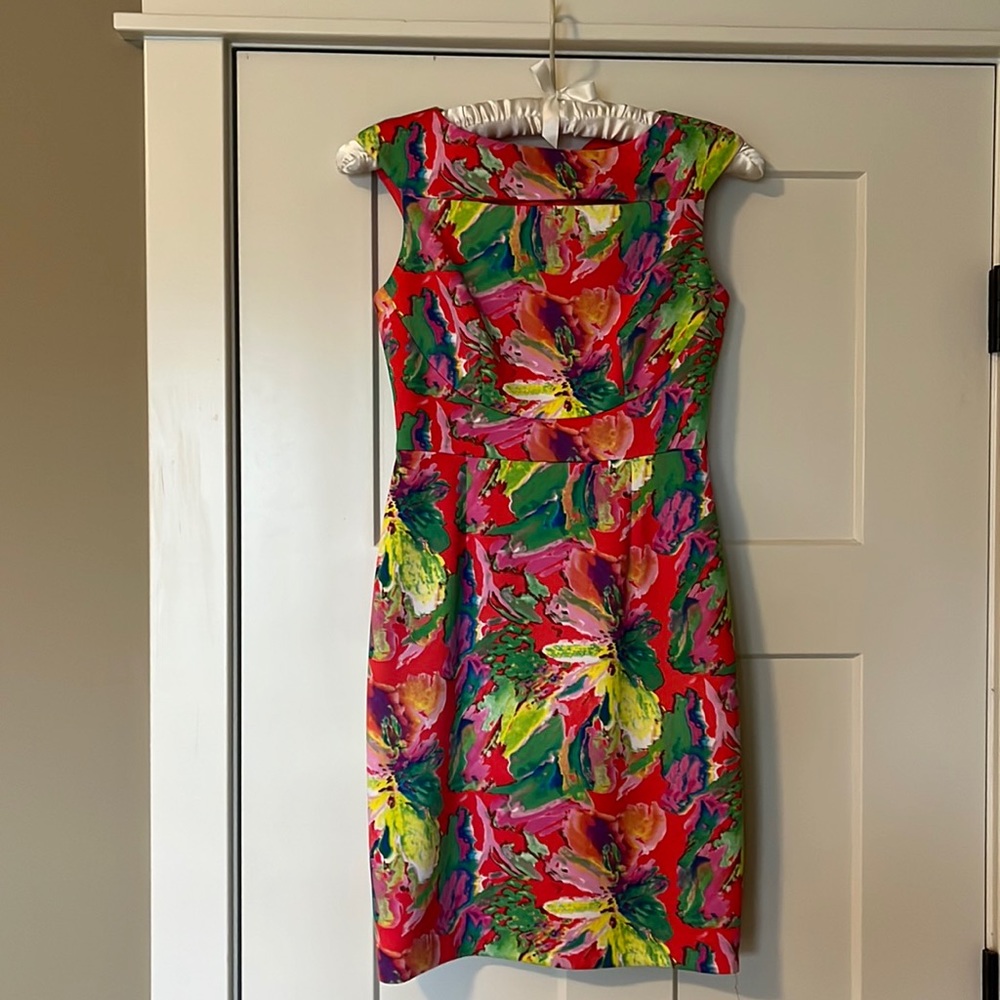 Tahari size 2 multi floral dress
